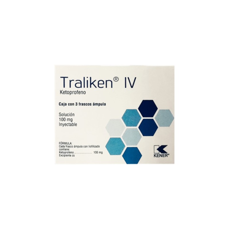TRALIKEN IV 100 MG C/3 FCO AMP INY