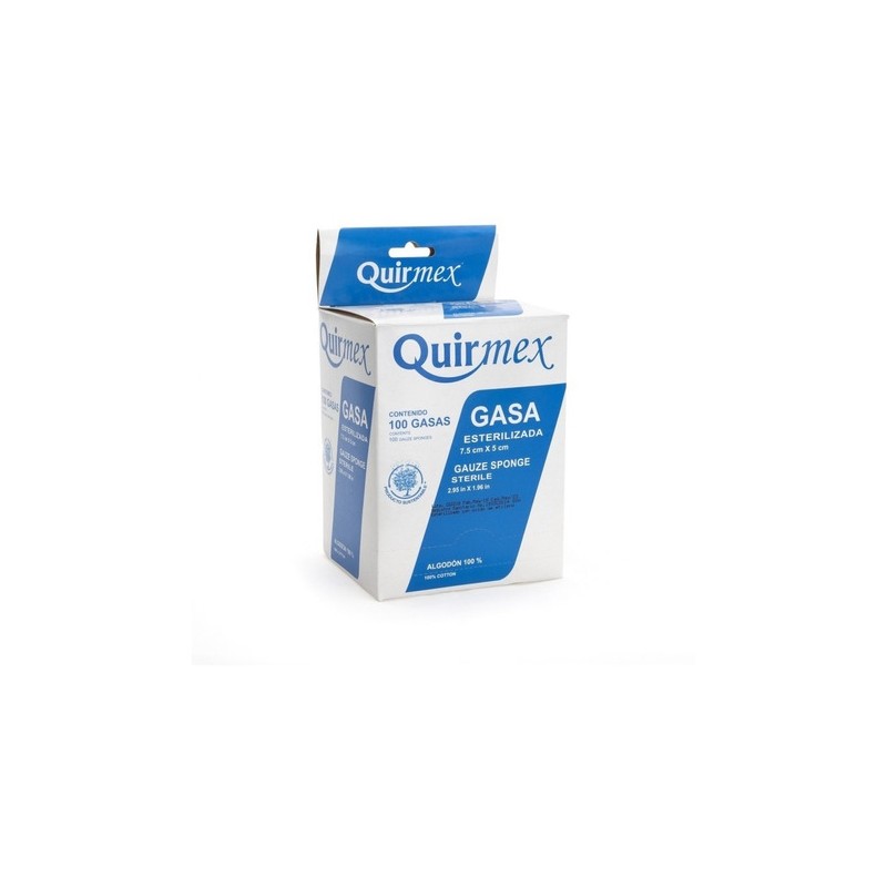 GASA ESTERIL 7.5 X 5 C/100