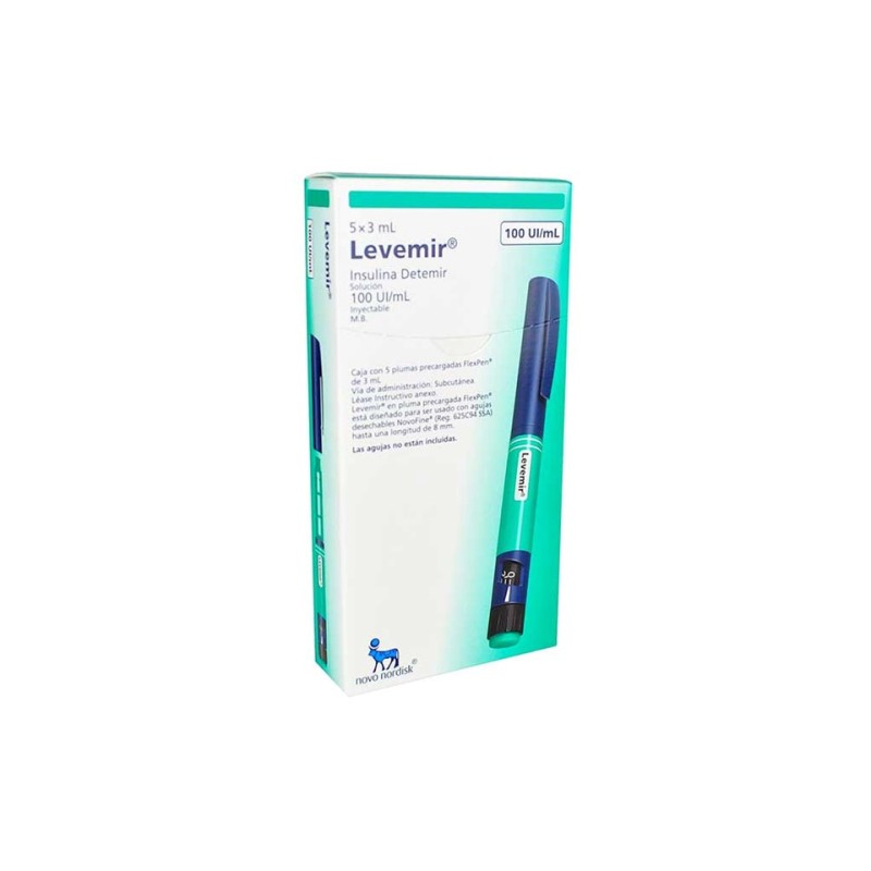 LEVEMIR FLEXPEN 100UI/ML C/5 PLUMAS PRECARGADAS
